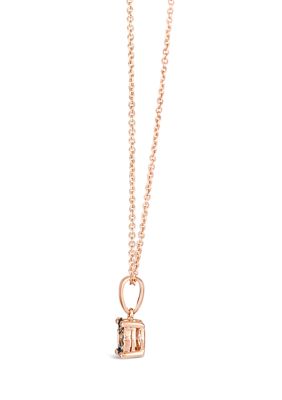 1/10 ct. t.w. Chocolate Diamond Pendant Necklace in 14K Strawberry Gold®