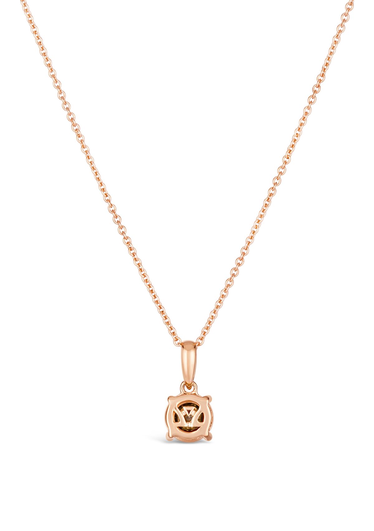 1/10 ct. t.w. Chocolate Diamond Pendant Necklace in 14K Strawberry Gold®