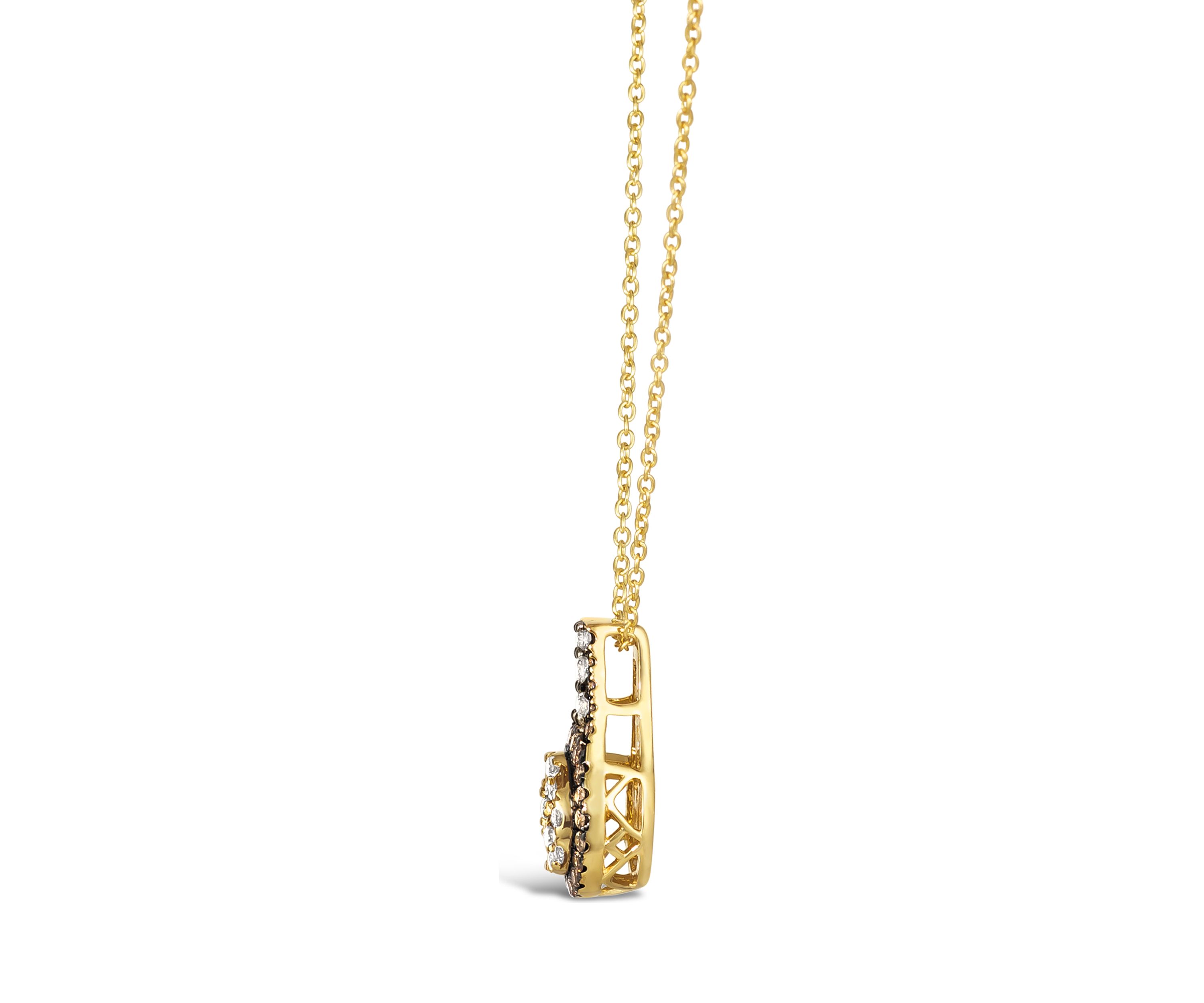  Pendant featuring 3/8 ct. t.w. Nude Diamonds™, 1/5 ct. t.w. Chocolate Diamonds® set in 14K Honey Gold™