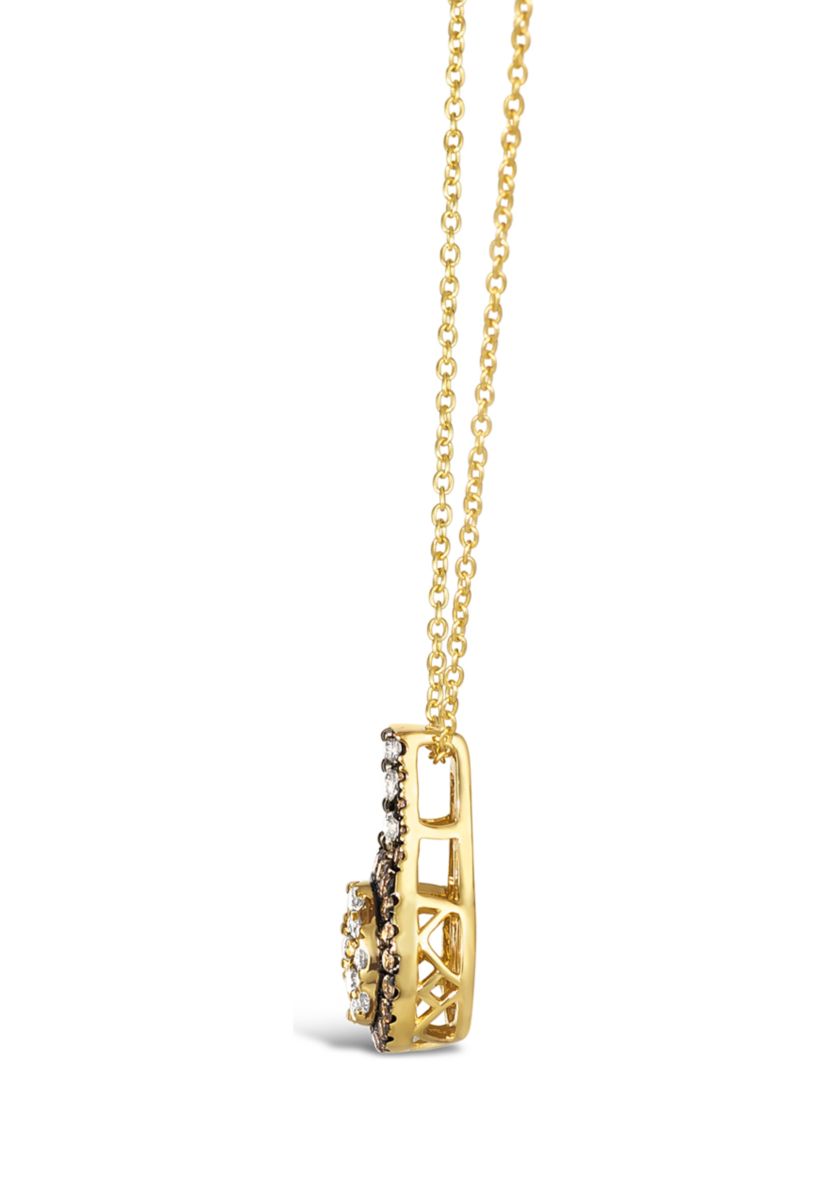  Pendant featuring 3/8 ct. t.w. Nude Diamonds™, 1/5 ct. t.w. Chocolate Diamonds® set in 14K Honey Gold™