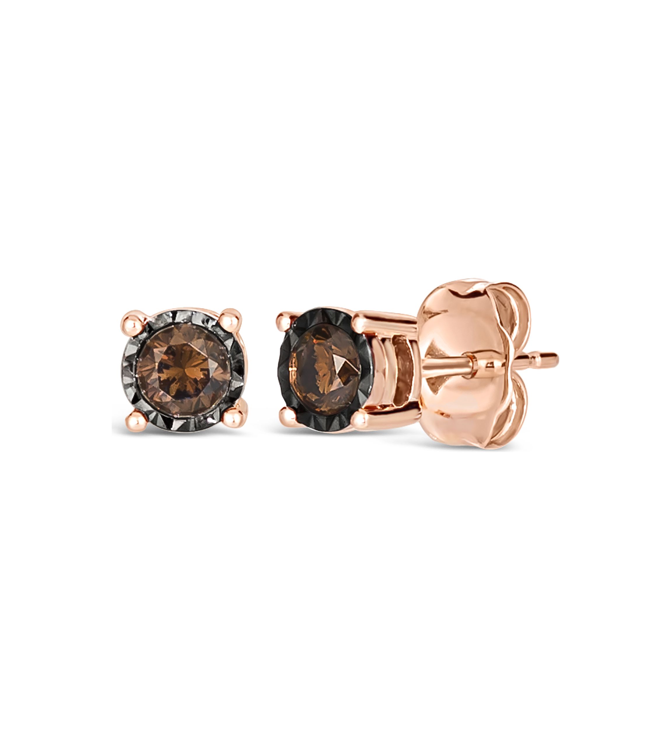 1/4 ct. t.w. Chocolate Diamond® Earrings in 14K Strawberry Gold®