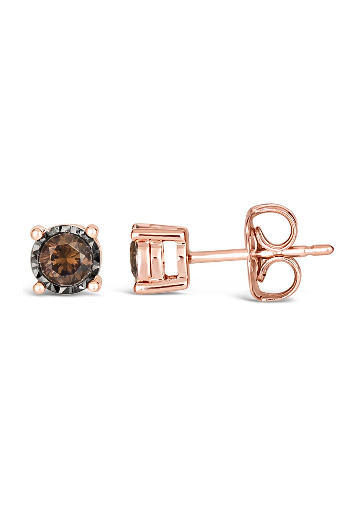 1/4 ct. t.w. Chocolate Diamond® Earrings in 14K Strawberry Gold®
