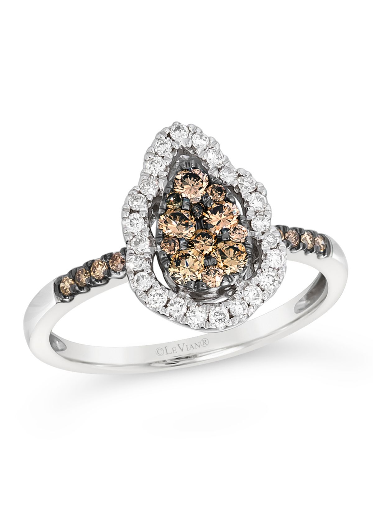 3/8 ct. t.w. Chocolate Diamonds®, 1/6 ct. t.w. Nude Diamonds™ Ring in 14K Vanilla Gold®