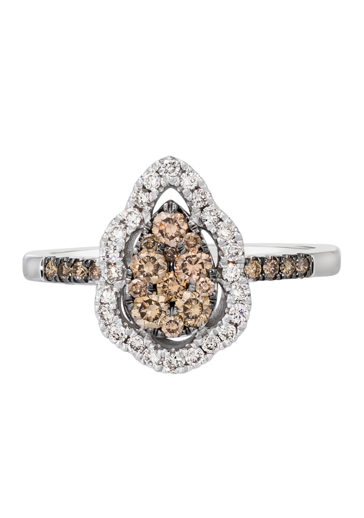 3/8 ct. t.w. Chocolate Diamonds®, 1/6 ct. t.w. Nude Diamonds™ Ring in 14K Vanilla Gold®