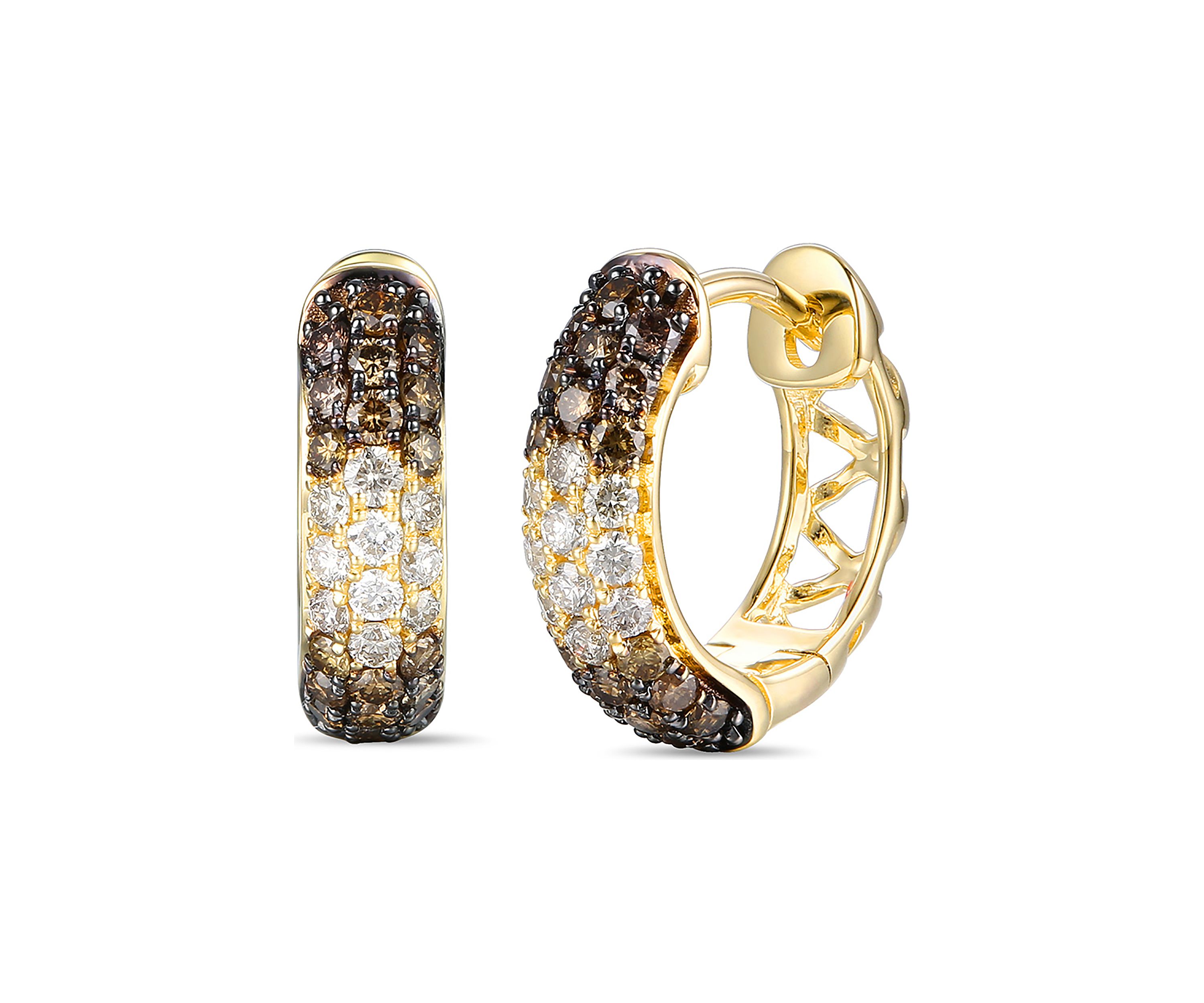  7/8 ct. t.w Diamond Hoop Earrings in 14K Yellow Gold 
