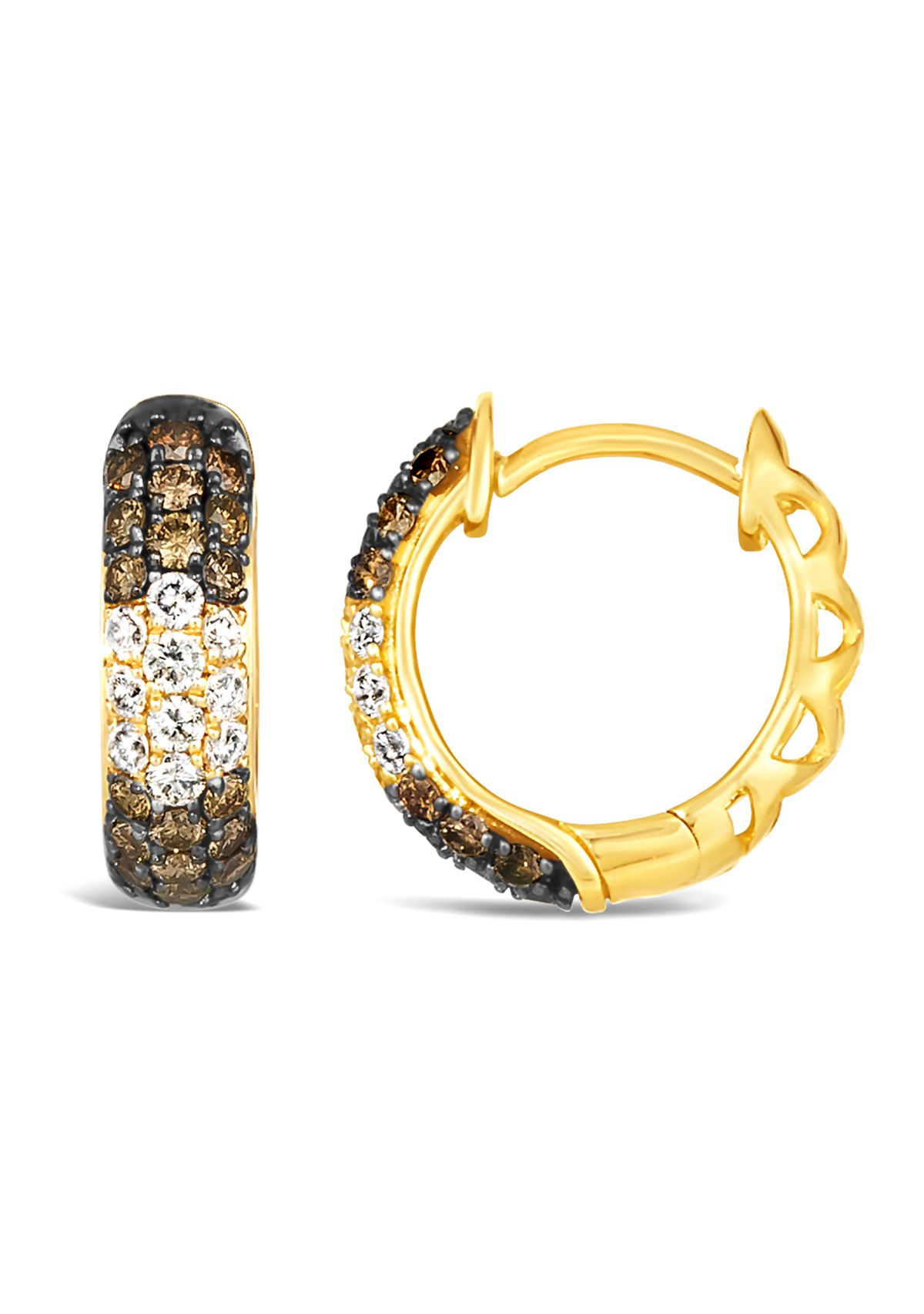  7/8 ct. t.w Diamond Hoop Earrings in 14K Yellow Gold 