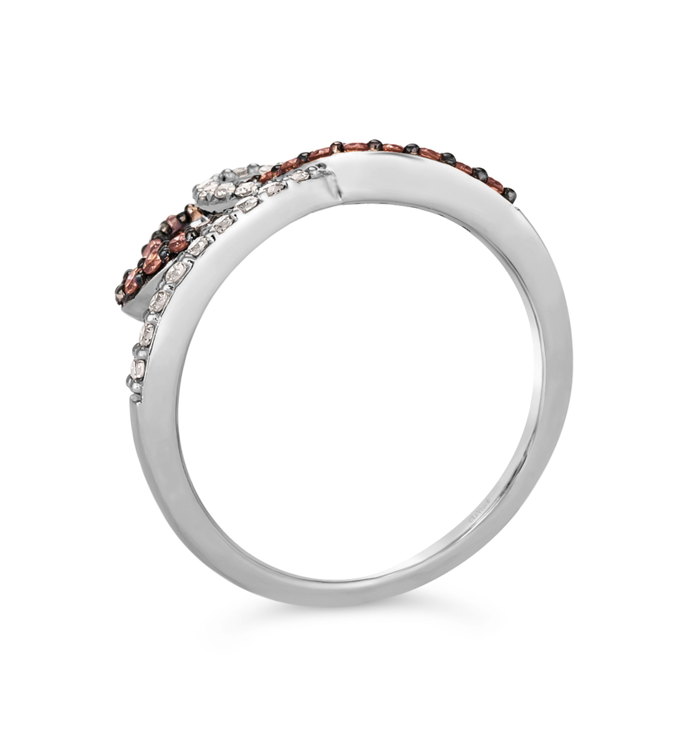 Heart Ring featuring 1/4 cts. Chocolate Diamonds®, 1/4 cts. Nude Diamonds™ set in 14K Vanilla Gold®