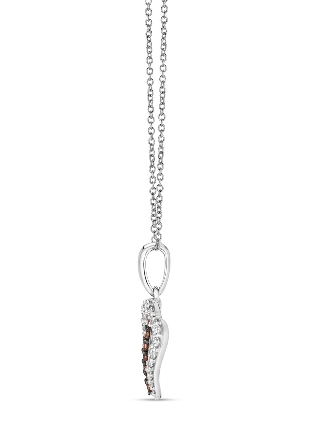 Heart Pendant featuring 1/5 ct. t.w. Nude Diamonds™, 1/5 ct. t.w. Chocolate Diamonds® set in 14K Vanilla Gold®