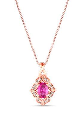 Le Vian 1/2 ct. t.w. Passion Rubyâ¢, 1/10 ct. t.w. Vanilla Diamonds Pendant Necklace in 14K Strawberry Gold -  5400455TRYN2RURG