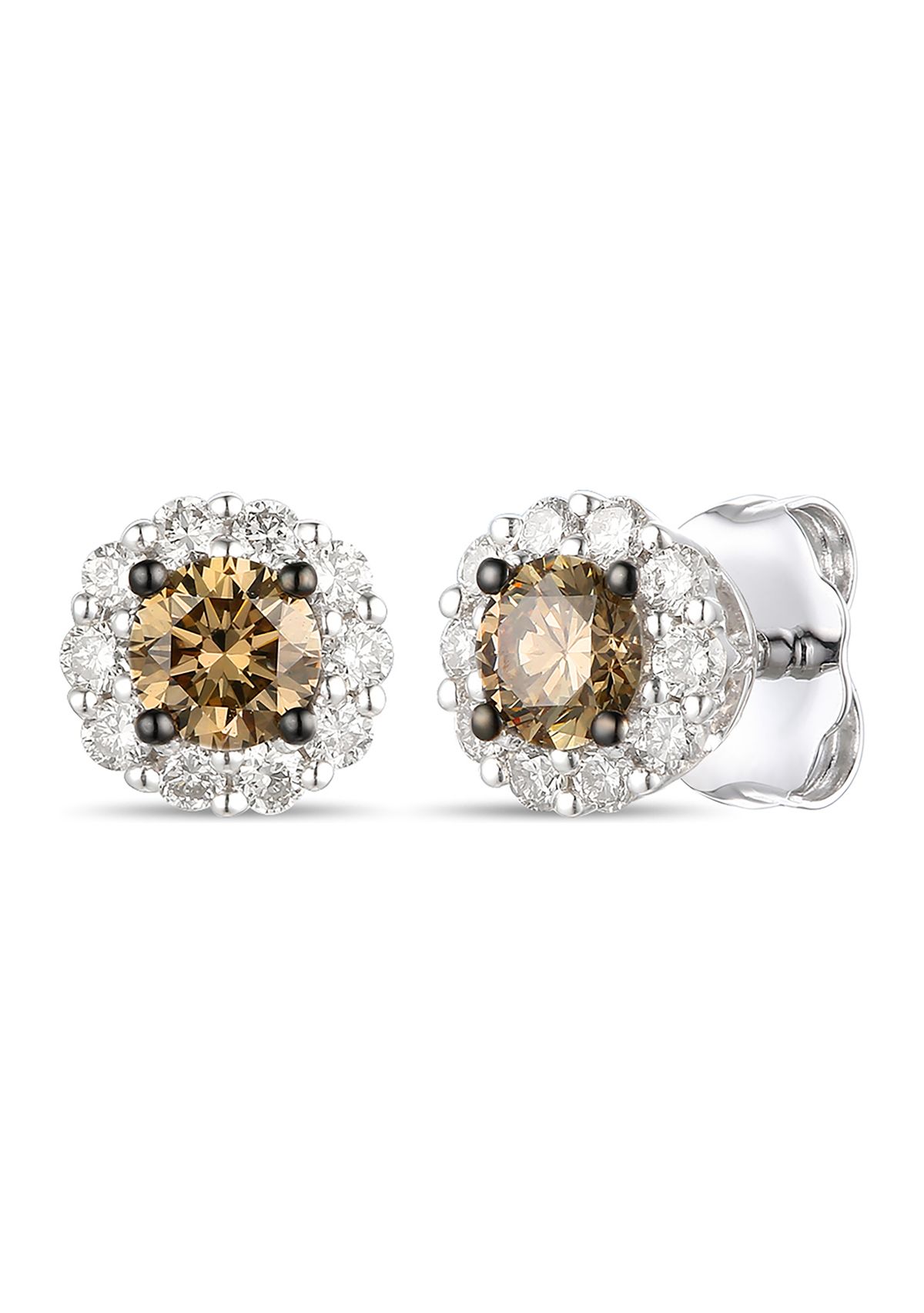 1/3 ct. t.w. Chocolate Diamonds®, 1/5 ct. t.w. Nude Diamonds™ Stud Earrings in 14K Vanilla Gold®