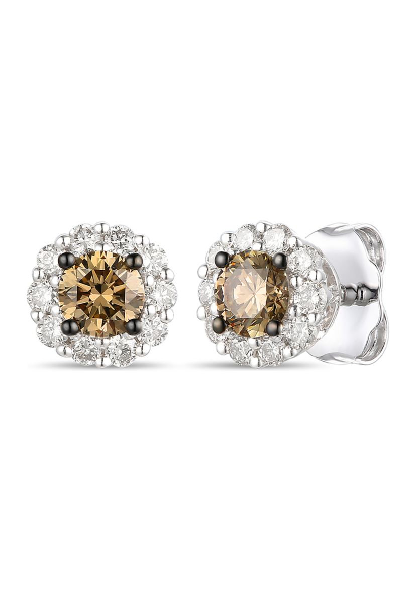1/3 ct. t.w. Chocolate Diamonds®, 1/5 ct. t.w. Nude Diamonds™ Stud Earrings in 14K Vanilla Gold®