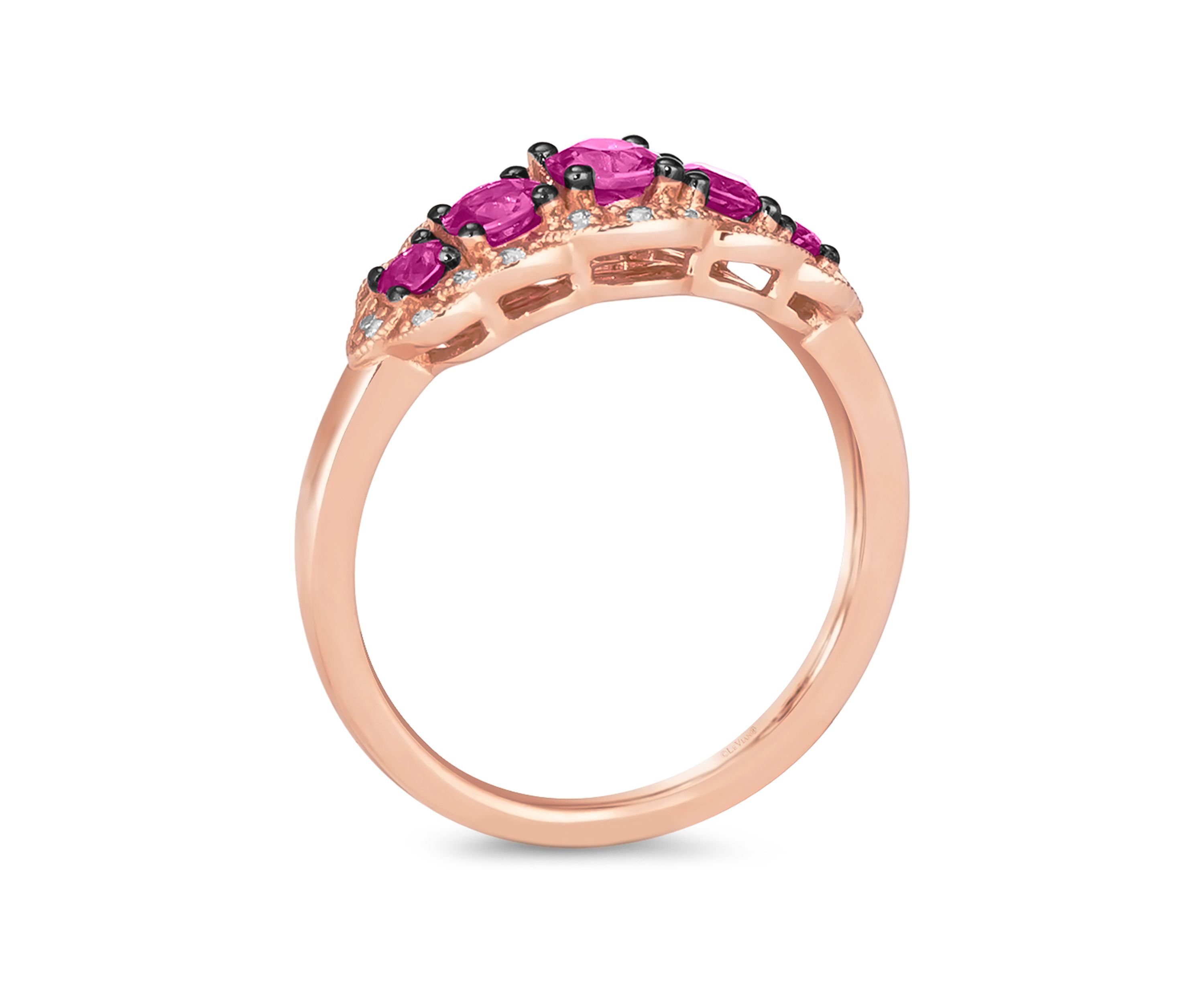  Ring featuring 5/8 ct. t.w. Passion Ruby™, 1/6 ct. t.w. Nude Diamonds™ set in 14K Strawberry Gold®