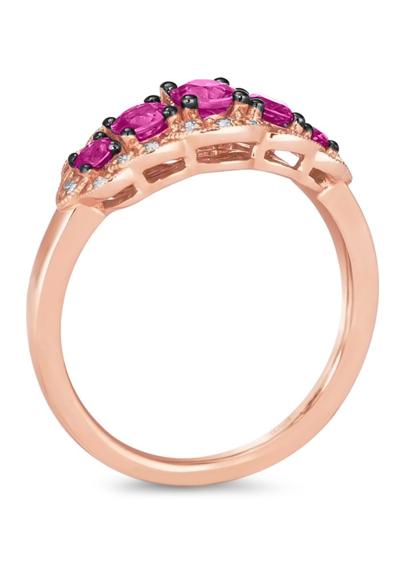  Ring featuring 5/8 ct. t.w. Passion Ruby™, 1/6 ct. t.w. Nude Diamonds™ set in 14K Strawberry Gold®