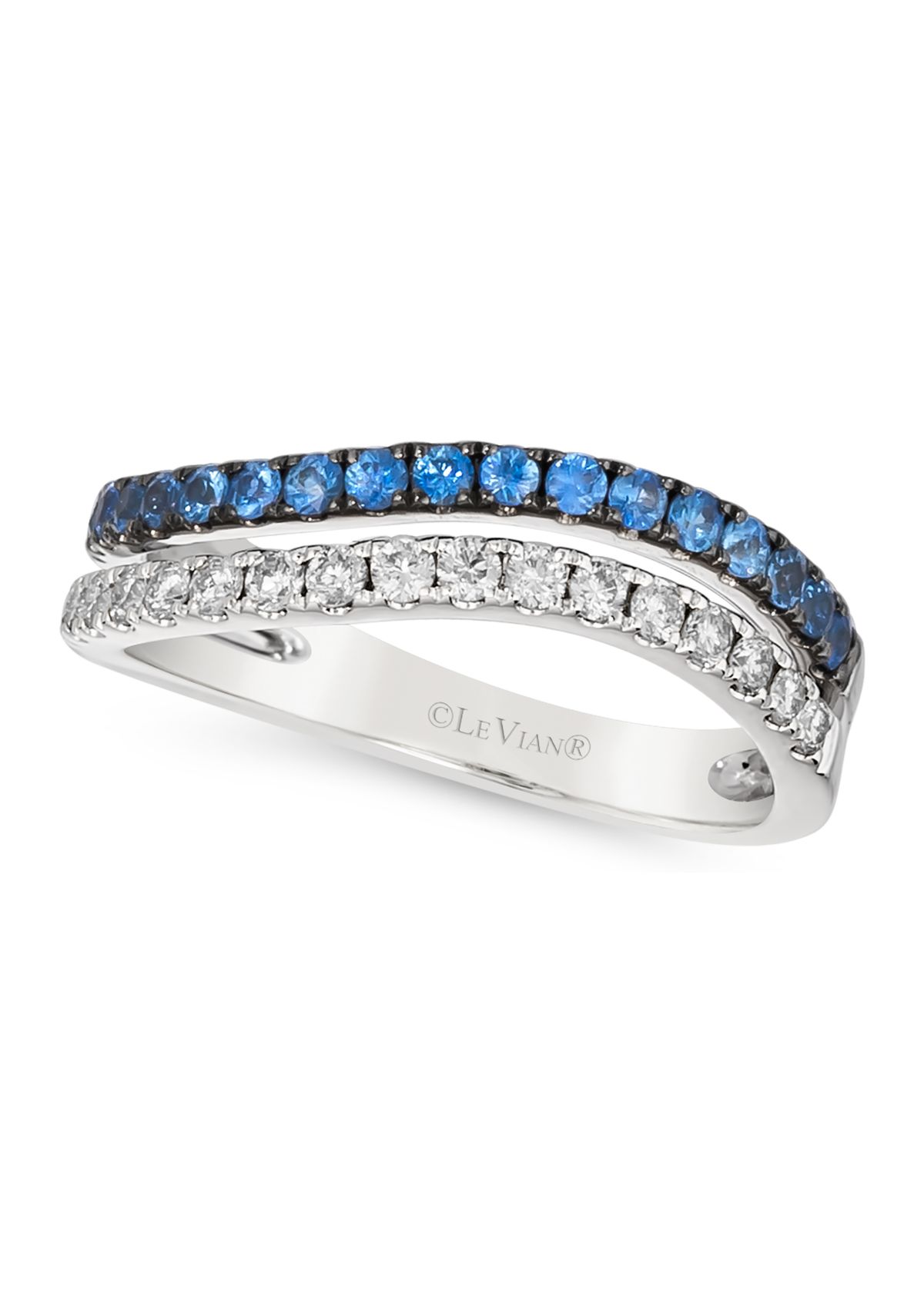 Ring featuring 1/3 ct. t.w. Blueberry Sapphire™, 1/3 ct. t.w. Nude Diamonds™ in 14K Vanilla Gold®