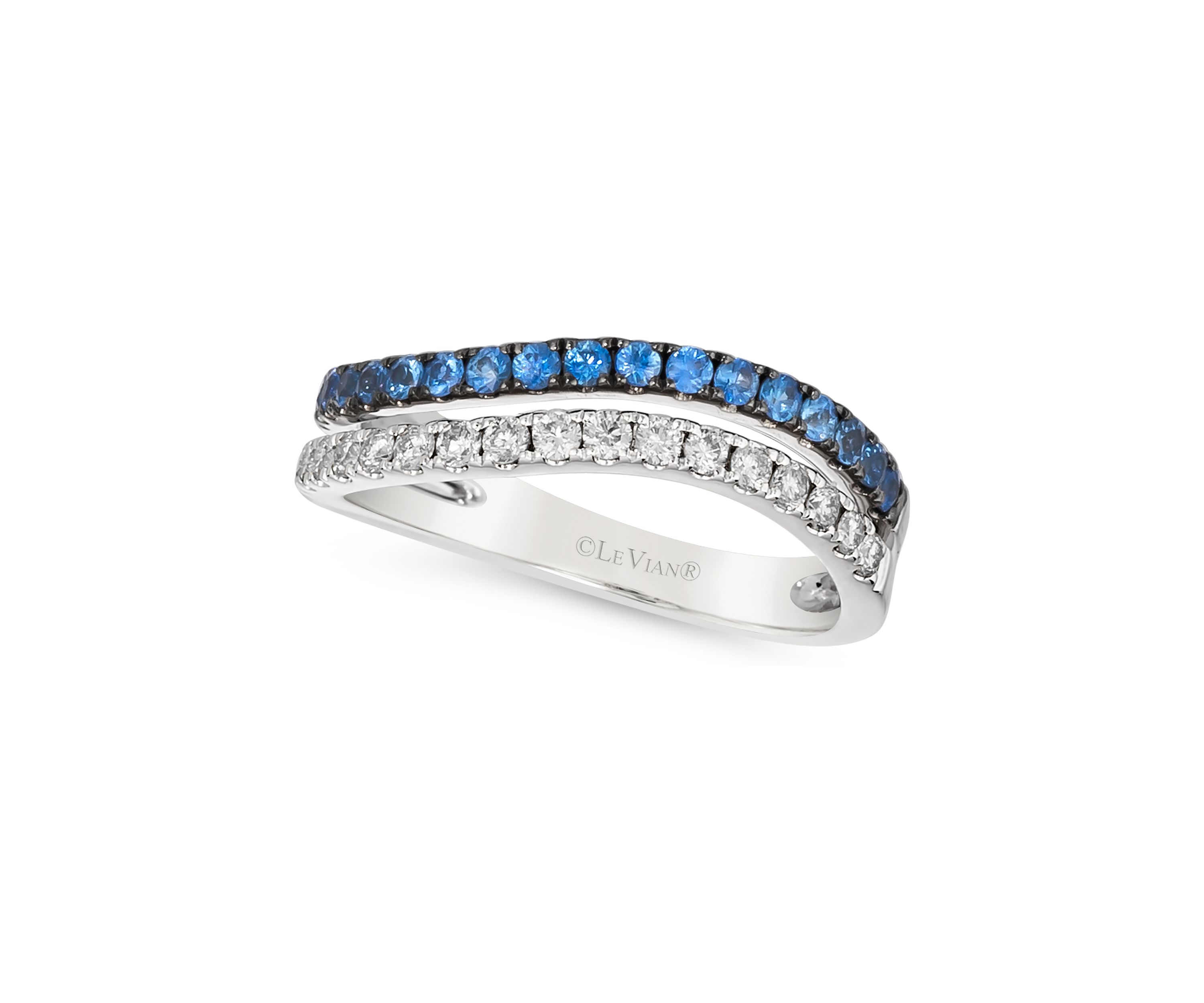 Ring featuring 1/3 ct. t.w. Blueberry Sapphire™, 1/3 ct. t.w. Nude Diamonds™ in 14K Vanilla Gold®