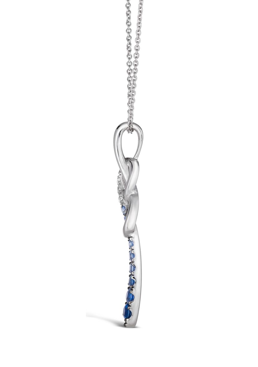 3/8 ct. t.w. Denim Ombré®, 1/10 ct. t.w. White Sapphire Ombré Pendant Necklace in 14K Vanilla Gold®