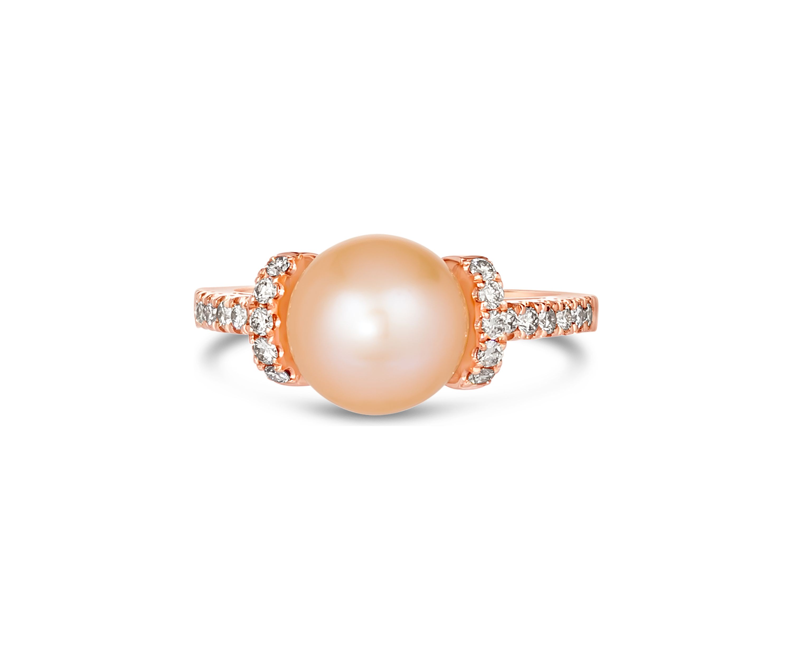 Strawberry Pearls®, 1/3 ct. t.w. Nude Diamonds™ Ring in 14K Strawberry Gold®