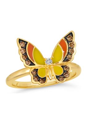 1/4 ct. t.w. Chocolate Diamonds® and Vanilla Diamonds® Ring in 14K Honey Gold™