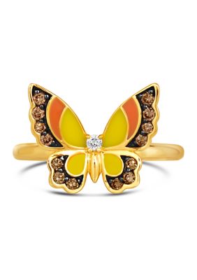 1/4 ct. t.w. Chocolate Diamonds® and Vanilla Diamonds® Ring in 14K Honey Gold™