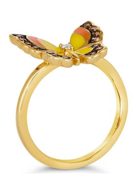 1/4 ct. t.w. Chocolate Diamonds® and Vanilla Diamonds® Ring in 14K Honey Gold™