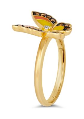 1/4 ct. t.w. Chocolate Diamonds® and Vanilla Diamonds® Ring in 14K Honey Gold™