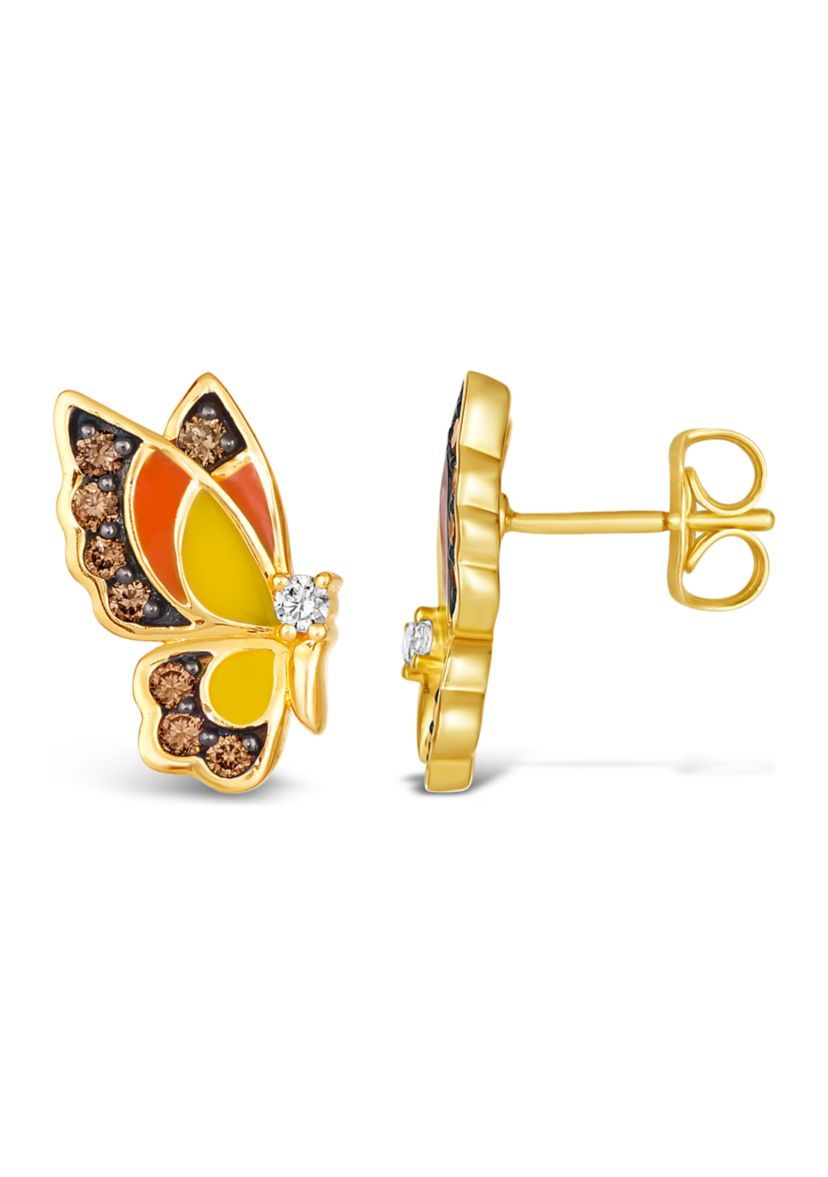 1/3 ct. t.w. Diamond Butterfly Earrings
