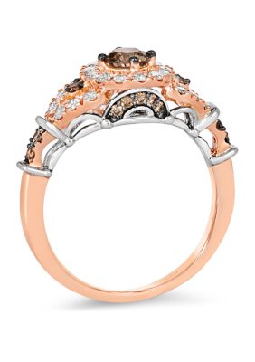  Ring featuring 1/2 ct. t.w. Chocolate Diamonds®, 3/8 ct. t.w. Nude Diamonds™  in 14K Two Tone Gold