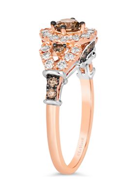  Ring featuring 1/2 ct. t.w. Chocolate Diamonds®, 3/8 ct. t.w. Nude Diamonds™  in 14K Two Tone Gold