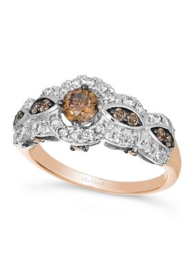 Le Vian 1/2 ct. t.w. Chocolate Diamonds, 1/2 ct. t.w. Nude Diamondsâ¢ Ring in 14K Two Tone Gold