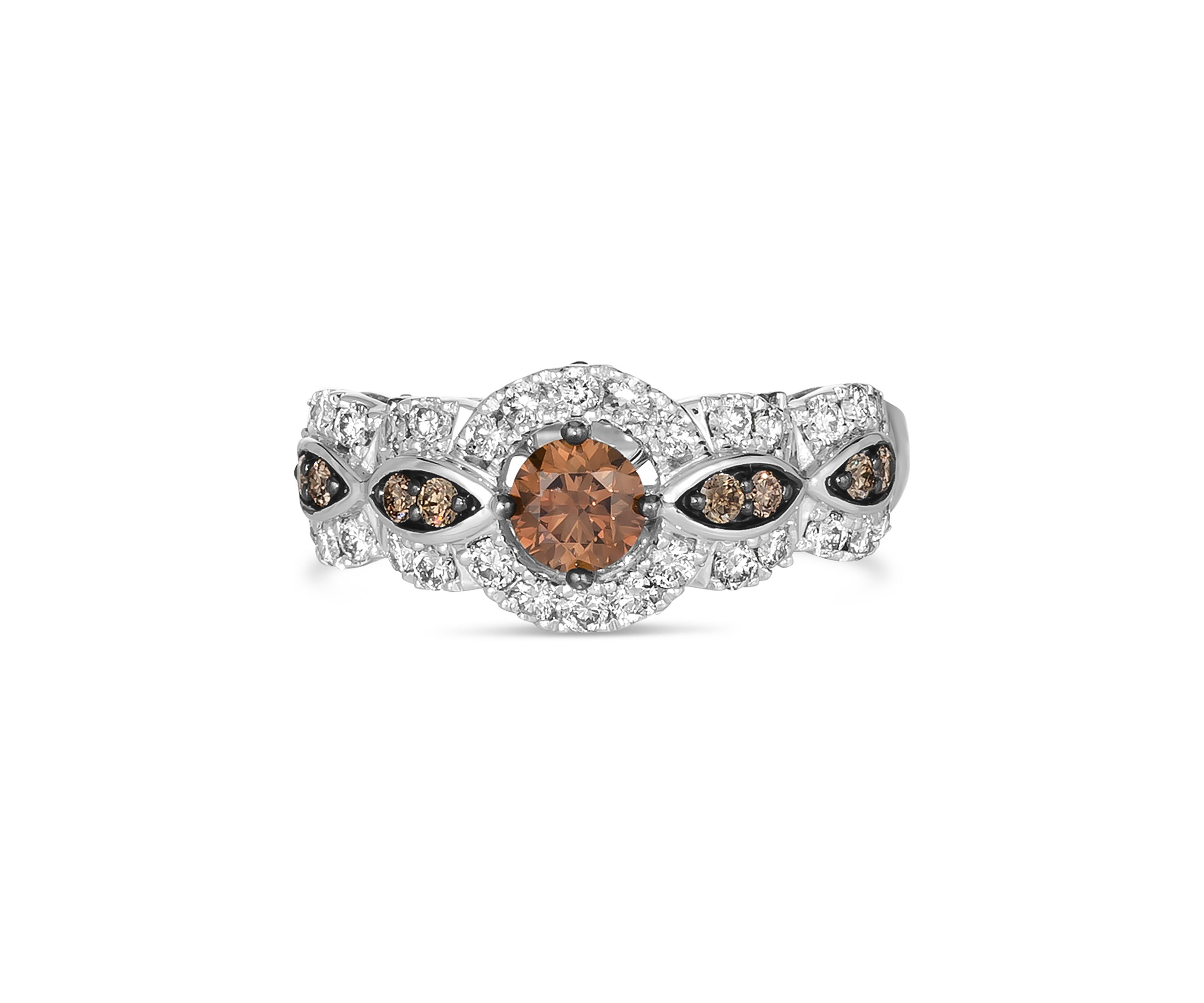 1/2 ct. t.w. Chocolate Diamonds®, 1/2 ct. t.w. Nude Diamonds™ Ring in 14K Two Tone Gold