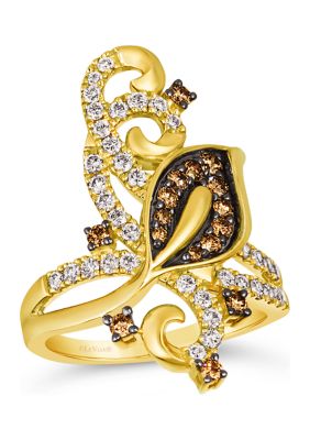 Le Vian 5/8 Ct. T.w. Nude Diamondâ¢ And 3/8 Ct. T.w. Chocolate DiamondÂ® Ring In 14K Honey Gold