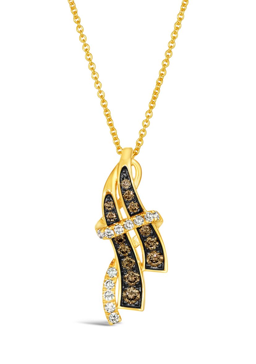 3/8 ct. t.w. Diamond Pendant Necklace in 14K Honey Gold™ 