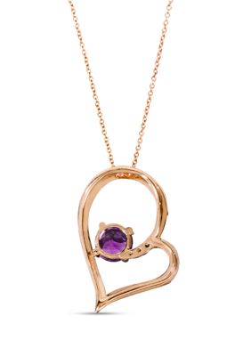 Pendant featuring 1 ct. t.w. Grape Amethyst™, 1/5 ct. t.w. Chocolate Diamonds®, 1/3 ct. t.w. Nude Diamonds™ set in 14K Strawberry Gold®