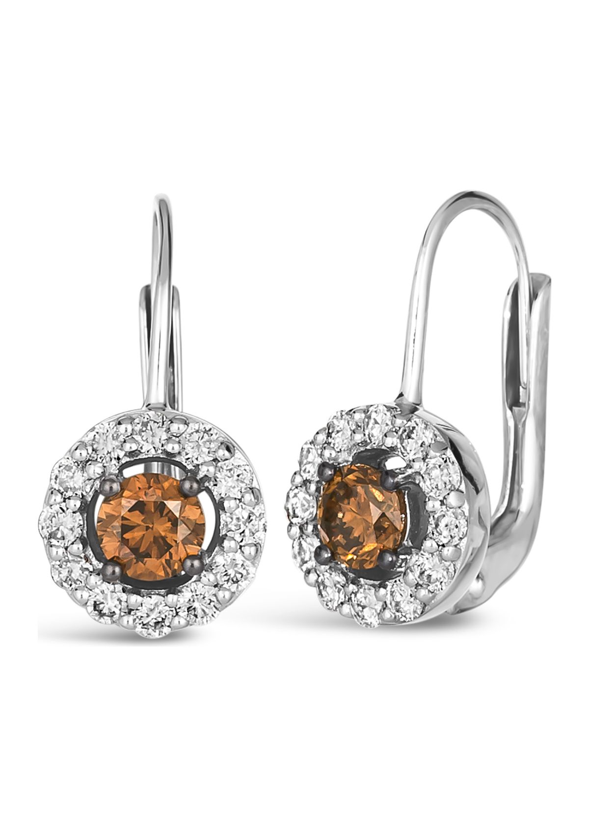 1/2 ct. t.w. Chocolate Diamonds®, 3/8 ct. t.w. Nude Diamonds™ Drop Earrings in 14K Vanilla Gold®