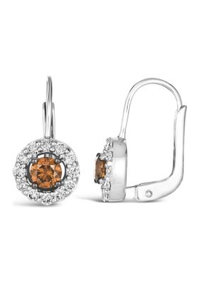 1/2 ct. t.w. Chocolate Diamonds®, 3/8 ct. t.w. Nude Diamonds™ Drop Earrings in 14K Vanilla Gold®