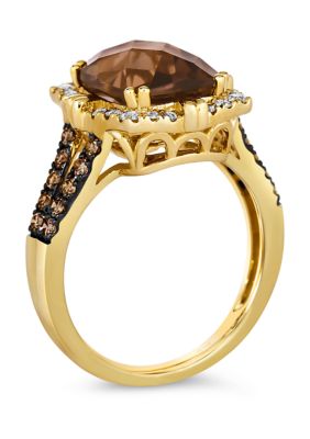 4 ct. t.w. Chocolate Quartz®, 1/4 ct. t.w. Nude Diamonds™, 1/3 ct. t.w. Chocolate Diamonds® in 14K Honey Gold™