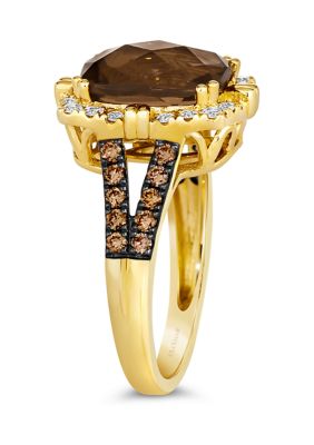 4 ct. t.w. Chocolate Quartz®, 1/4 ct. t.w. Nude Diamonds™, 1/3 ct. t.w. Chocolate Diamonds® in 14K Honey Gold™