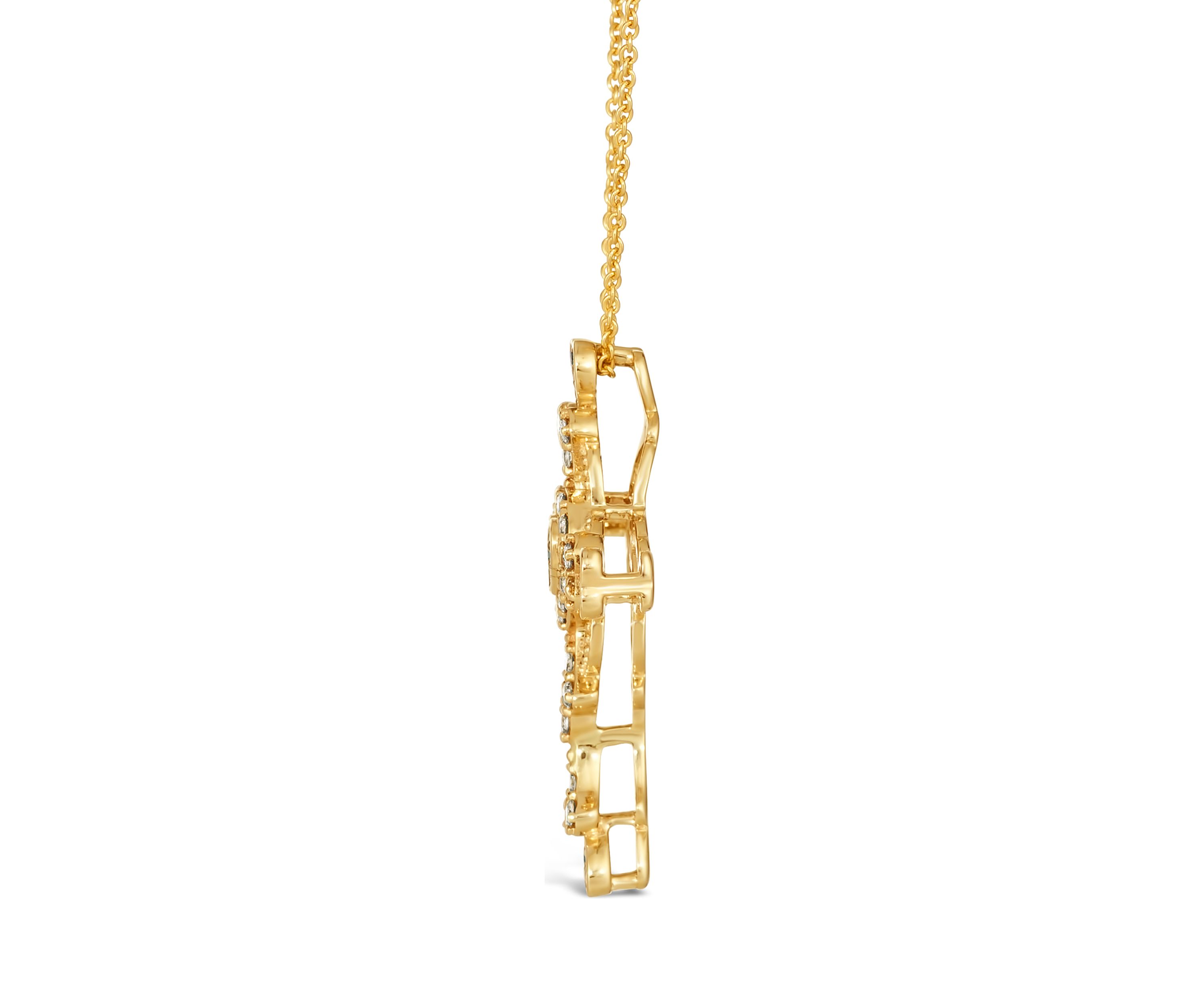 1/2 ct. t.w. Diamond Cross Pendant Necklace in 14K Yellow Gold 