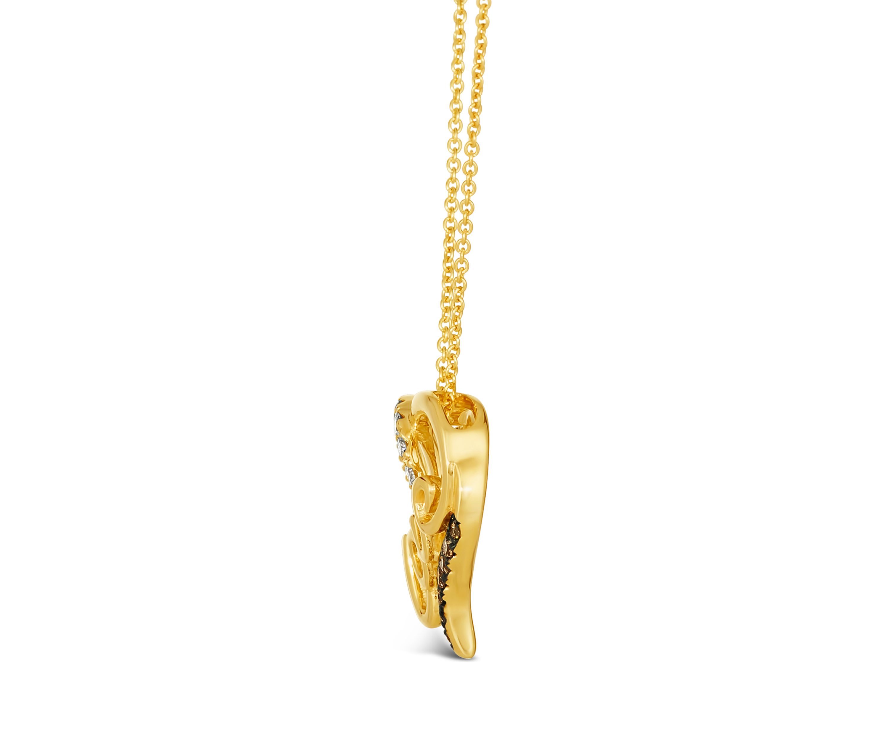 1/3 ct. t.w. Diamond Heart Pendant Necklace in 14K Honey Gold™ 