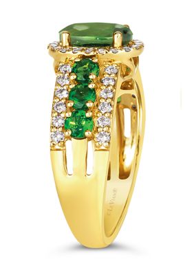 1.58 ct. t.w. Pistachio Diopsides® and 1/2 ct. t.w. Nude Diamonds™ Ring in 14K Yellow Gold