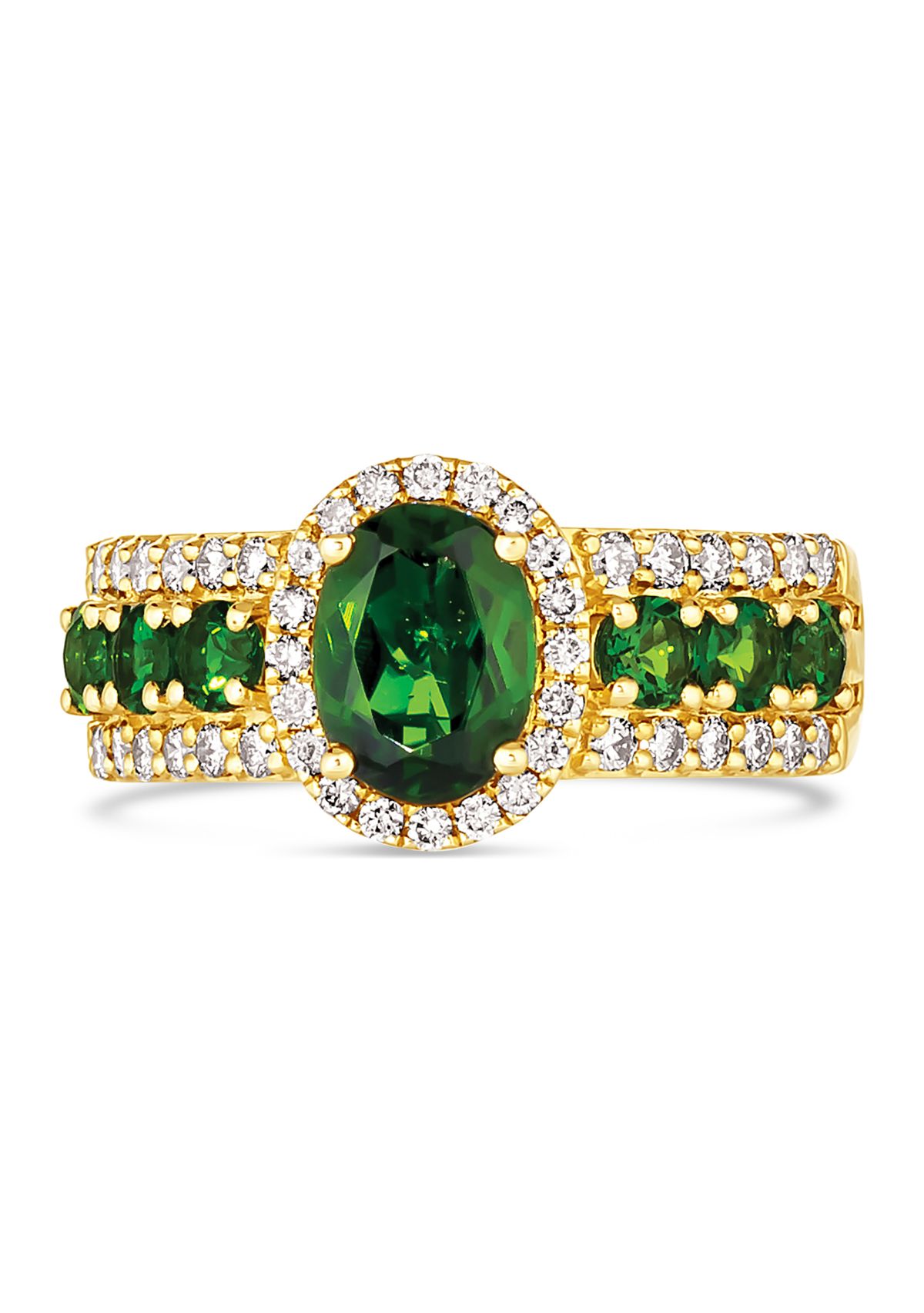 1.58 ct. t.w. Pistachio Diopsides® and 1/2 ct. t.w. Nude Diamonds™ Ring in 14K Yellow Gold