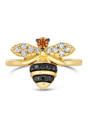 Ring featuring 1/10 ct. t.w. Chocolate Diamonds®, 1/4 ct. t.w. Nude Diamonds™, 1/6 ct. t.w. Blackberry Diamonds® in 14K Honey Gold™