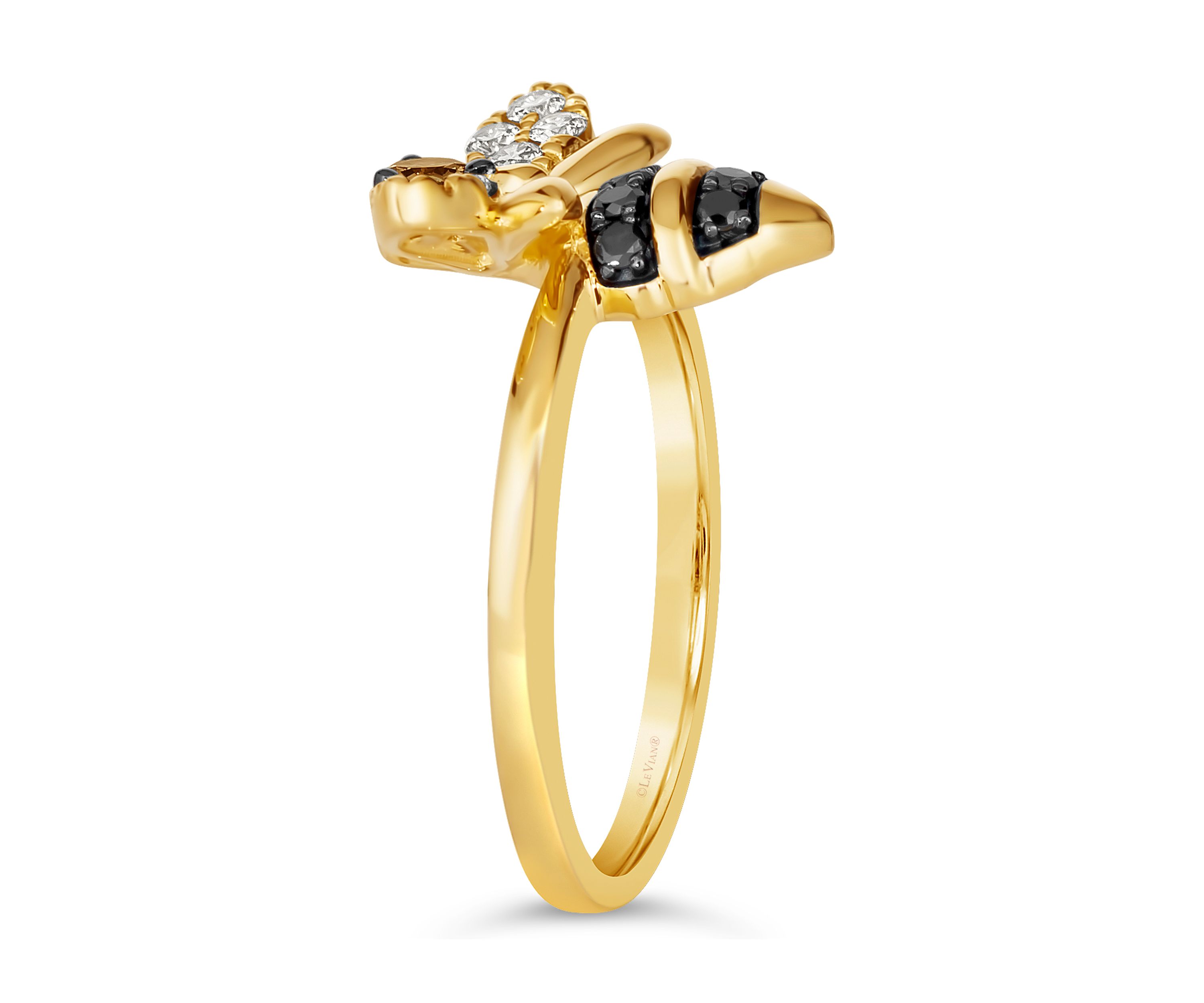 Ring featuring 1/10 ct. t.w. Chocolate Diamonds®, 1/4 ct. t.w. Nude Diamonds™, 1/6 ct. t.w. Blackberry Diamonds® in 14K Honey Gold™