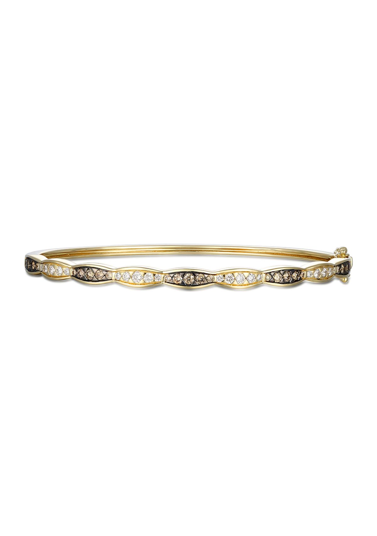 7/8 ct. t.w. Diamond Bangle Bracelet in 14K Honey Gold™ 