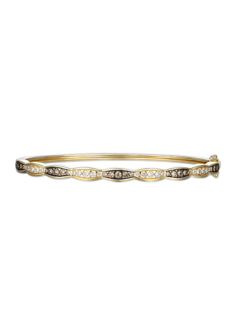 7/8 ct. t.w. Diamond Bangle Bracelet in 14K Honey Gold™ 