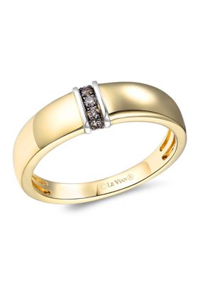 Le Vian Men's 1/10 Ct. T.w. Chocolate Diamonds Ring In 14K Gold And Platinumâ¢