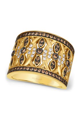 Le Vian Ring Featuring 5/8 Ct. T.w. Chocolate Diamonds, 1/4 Ct. T.w. Nude Diamondsâ¢ Set In 14K Honey Gold