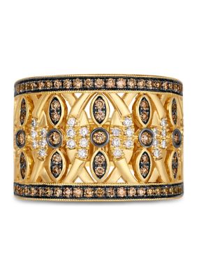 Ring featuring 5/8 ct. t.w. Chocolate Diamonds®, 1/4 ct. t.w. Nude Diamonds™ set in 14K Honey Gold™