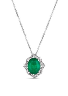 Le Vian Pendant Featuring 1.58 Ct. T.w. Emerald, Chocolate Diamonds, 1/8 Ct. T.w. Nude Diamondsâ¢ Pendant Necklace In 14K Vanilla Gold
