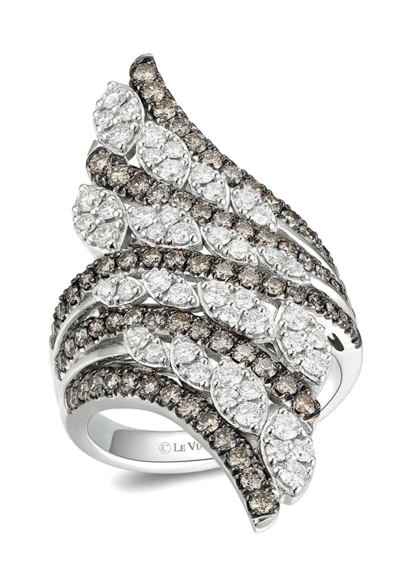 7/8 ct. t.w. Vanilla Diamonds®, 1.25 ct. t.w. Chocolate Diamonds® Ring in Platinum
